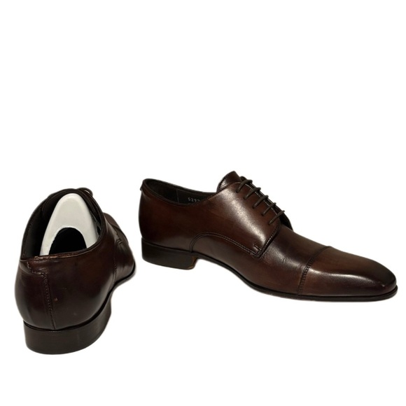 Mercanti Fiorentini Dark Brown Leather Oxfords main image 9